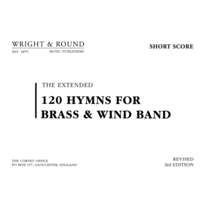 120 Hymns for Brass Band Large Print Edition A4 Euphonium Part Book 
